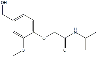 2-[4-(hydroxymethyl)-2-methoxyphenoxy]-N-(propan-2-yl)acetamide Struktur