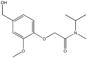 2-[4-(hydroxymethyl)-2-methoxyphenoxy]-N-methyl-N-(propan-2-yl)acetamide Struktur