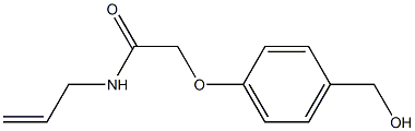 2-[4-(hydroxymethyl)phenoxy]-N-(prop-2-en-1-yl)acetamide Struktur