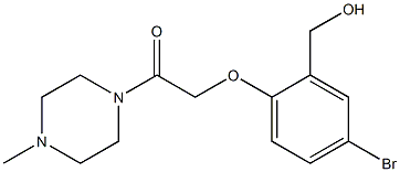 2-[4-bromo-2-(hydroxymethyl)phenoxy]-1-(4-methylpiperazin-1-yl)ethan-1-one Struktur