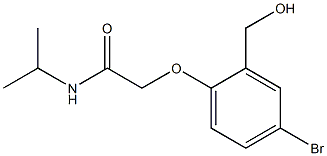 2-[4-bromo-2-(hydroxymethyl)phenoxy]-N-(propan-2-yl)acetamide Struktur