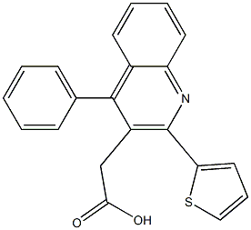 2-[4-phenyl-2-(thiophen-2-yl)quinolin-3-yl]acetic acid Struktur