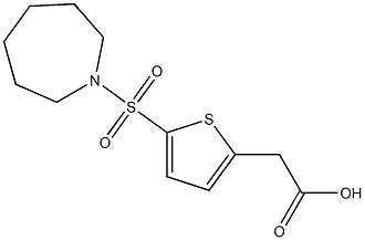 2-[5-(azepane-1-sulfonyl)thiophen-2-yl]acetic acid Struktur