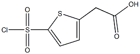 2-[5-(chlorosulfonyl)thiophen-2-yl]acetic acid Struktur