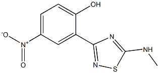 2-[5-(methylamino)-1,2,4-thiadiazol-3-yl]-4-nitrophenol Struktur