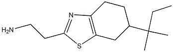 2-[6-(2-methylbutan-2-yl)-4,5,6,7-tetrahydro-1,3-benzothiazol-2-yl]ethan-1-amine Struktur