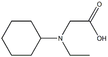 2-[cyclohexyl(ethyl)amino]acetic acid Struktur