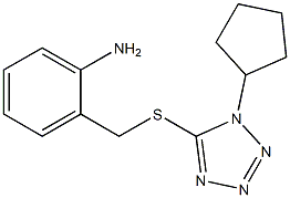 2-{[(1-cyclopentyl-1H-1,2,3,4-tetrazol-5-yl)sulfanyl]methyl}aniline Struktur