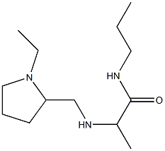 2-{[(1-ethylpyrrolidin-2-yl)methyl]amino}-N-propylpropanamide Struktur