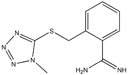 2-{[(1-methyl-1H-1,2,3,4-tetrazol-5-yl)sulfanyl]methyl}benzene-1-carboximidamide Struktur