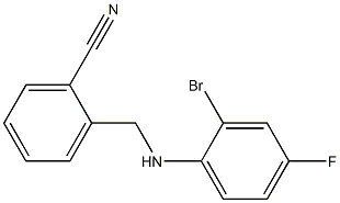 2-{[(2-bromo-4-fluorophenyl)amino]methyl}benzonitrile Struktur