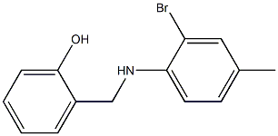 2-{[(2-bromo-4-methylphenyl)amino]methyl}phenol Struktur