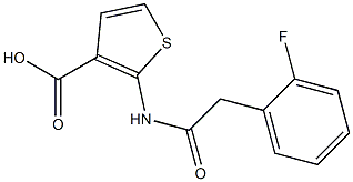 2-{[(2-fluorophenyl)acetyl]amino}thiophene-3-carboxylic acid Struktur