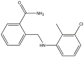 2-{[(3-chloro-2-methylphenyl)amino]methyl}benzamide Struktur