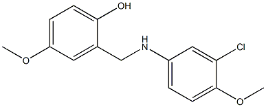 2-{[(3-chloro-4-methoxyphenyl)amino]methyl}-4-methoxyphenol Struktur