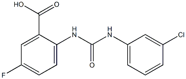 2-{[(3-chlorophenyl)carbamoyl]amino}-5-fluorobenzoic acid Struktur