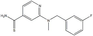 2-{[(3-fluorophenyl)methyl](methyl)amino}pyridine-4-carbothioamide Struktur