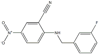 2-{[(3-fluorophenyl)methyl]amino}-5-nitrobenzonitrile Struktur