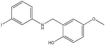 2-{[(3-iodophenyl)amino]methyl}-4-methoxyphenol Struktur