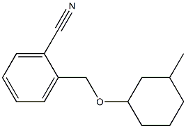 2-{[(3-methylcyclohexyl)oxy]methyl}benzonitrile Struktur