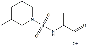 2-{[(3-methylpiperidine-1-)sulfonyl]amino}propanoic acid Struktur