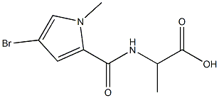 2-{[(4-bromo-1-methyl-1H-pyrrol-2-yl)carbonyl]amino}propanoic acid Struktur