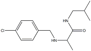 2-{[(4-chlorophenyl)methyl]amino}-N-(2-methylpropyl)propanamide Struktur