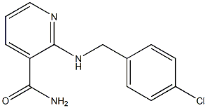 2-{[(4-chlorophenyl)methyl]amino}pyridine-3-carboxamide Struktur