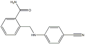 2-{[(4-cyanophenyl)amino]methyl}benzamide Struktur