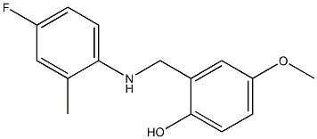 2-{[(4-fluoro-2-methylphenyl)amino]methyl}-4-methoxyphenol Struktur