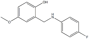 2-{[(4-fluorophenyl)amino]methyl}-4-methoxyphenol Struktur