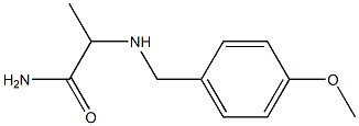 2-{[(4-methoxyphenyl)methyl]amino}propanamide Struktur