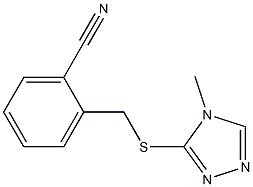 2-{[(4-methyl-4H-1,2,4-triazol-3-yl)sulfanyl]methyl}benzonitrile Struktur