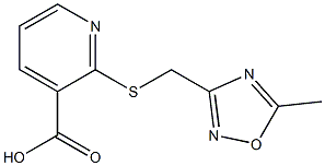 2-{[(5-methyl-1,2,4-oxadiazol-3-yl)methyl]sulfanyl}pyridine-3-carboxylic acid Struktur