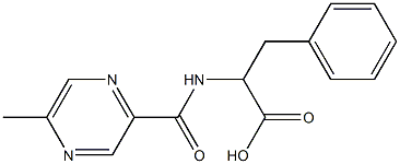 2-{[(5-methylpyrazin-2-yl)carbonyl]amino}-3-phenylpropanoic acid Struktur