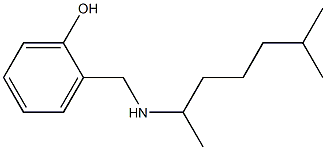 2-{[(6-methylheptan-2-yl)amino]methyl}phenol Struktur