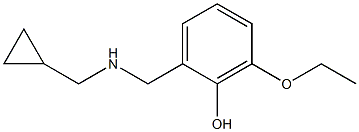 2-{[(cyclopropylmethyl)amino]methyl}-6-ethoxyphenol Struktur