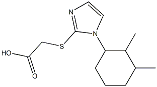 2-{[1-(2,3-dimethylcyclohexyl)-1H-imidazol-2-yl]sulfanyl}acetic acid Struktur