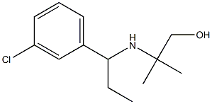 2-{[1-(3-chlorophenyl)propyl]amino}-2-methylpropan-1-ol Struktur