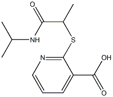 2-{[1-(propan-2-ylcarbamoyl)ethyl]sulfanyl}pyridine-3-carboxylic acid Struktur