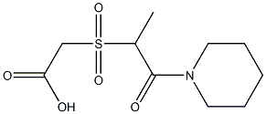 2-{[1-oxo-1-(piperidin-1-yl)propane-2-]sulfonyl}acetic acid Struktur