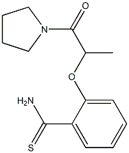 2-{[1-oxo-1-(pyrrolidin-1-yl)propan-2-yl]oxy}benzene-1-carbothioamide Struktur