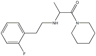 2-{[2-(2-fluorophenyl)ethyl]amino}-1-(piperidin-1-yl)propan-1-one Struktur