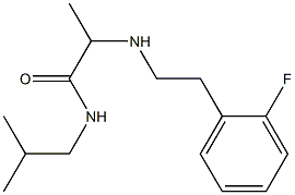 2-{[2-(2-fluorophenyl)ethyl]amino}-N-(2-methylpropyl)propanamide Struktur