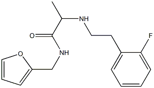 2-{[2-(2-fluorophenyl)ethyl]amino}-N-(furan-2-ylmethyl)propanamide Struktur