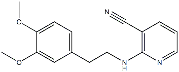 2-{[2-(3,4-dimethoxyphenyl)ethyl]amino}nicotinonitrile Struktur