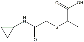 2-{[2-(cyclopropylamino)-2-oxoethyl]thio}propanoic acid Struktur