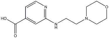 2-{[2-(morpholin-4-yl)ethyl]amino}pyridine-4-carboxylic acid Struktur