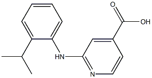 2-{[2-(propan-2-yl)phenyl]amino}pyridine-4-carboxylic acid Struktur