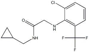 2-{[2-chloro-6-(trifluoromethyl)phenyl]amino}-N-(cyclopropylmethyl)acetamide Struktur